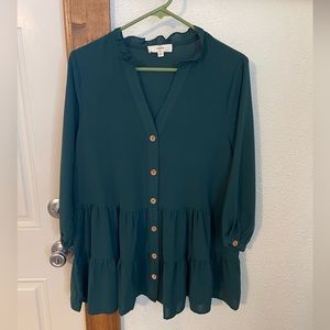Long Sleeve Ruffled Blouse